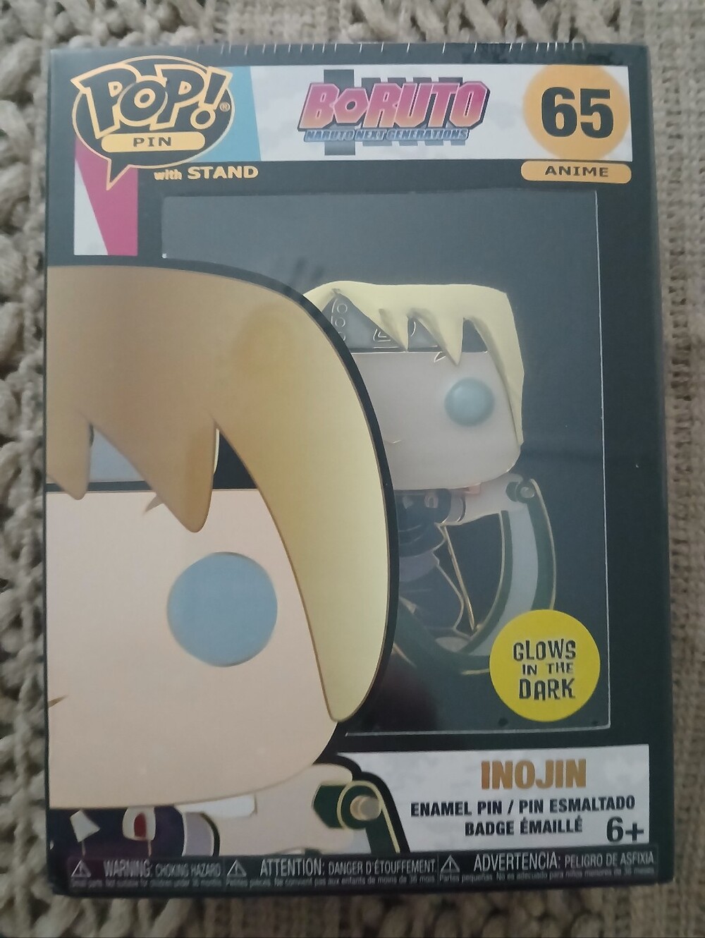 Funko Enamel Pin Boruto Inojin Gold, Cream & Blue Glow Pin
